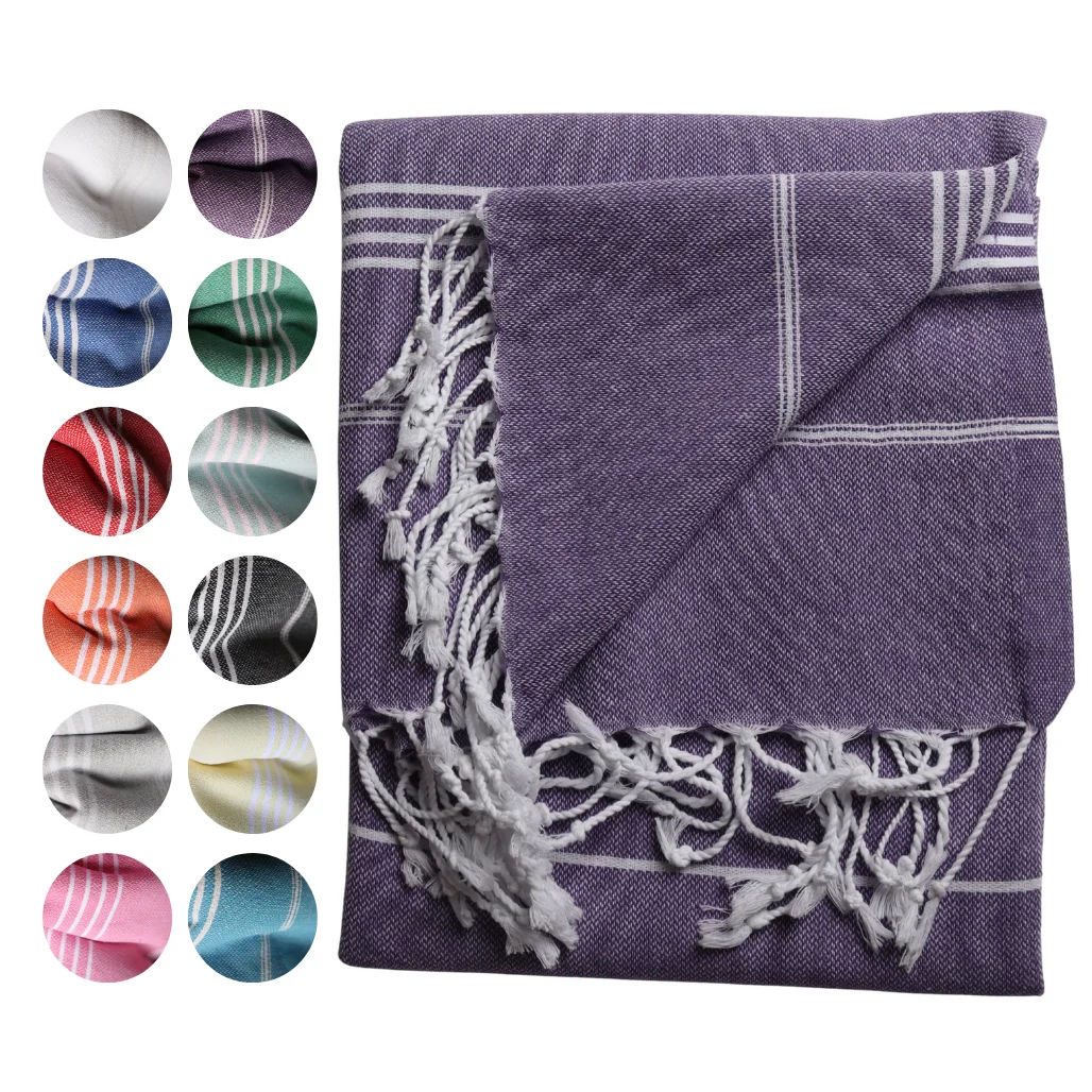 Hammam Towels, Turkish Peshtemal for Beach, Bath, Spa, Sauna, Pool, Yoga, Scarf. 100% Cotton Thin, Oversized, Quick-dry Wrap.