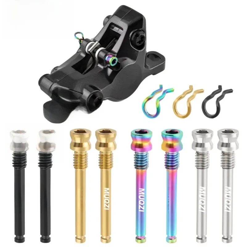AliExpress Other MUQZI 2pcs Titanium Bolts Bicycle Disc Brakes Caliper Lightweight Mounting Screws Road MTB Disc Brake Pad Bolts with Fixing Clip