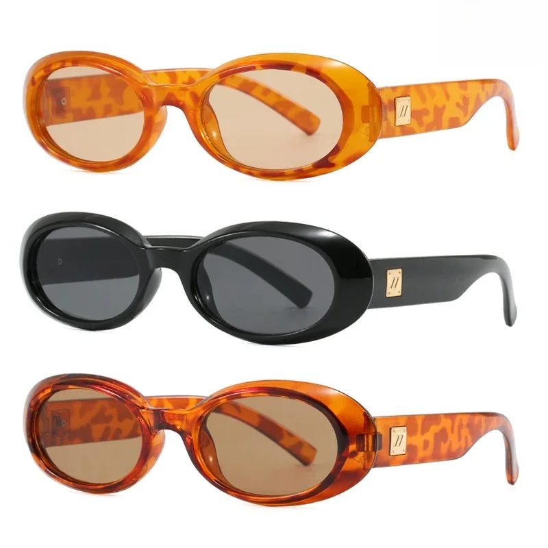 AliExpress Ah-Mee 3Pcs Retro Oval Sunglasses Women Luxury Black Shades UV400 Men Punk Brand Sun Glasses Outdoor Cycling Goggles Unisex