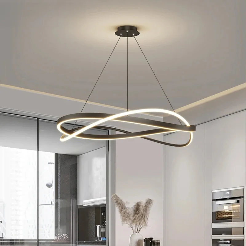 Minimalistische lichte luxe woonkamer hanglampen Postmodern eenvoudig restaurant Lichte slaapkamer Plafondlamp Home Decorations - afbeelding 2