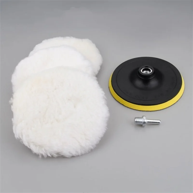 5PCS 3/4/5/6/7 inch Polishing Kit Polishing Pad Car Waxing Sponge Disk Wool Wheel Auto Paint Care Polisher Pads Car Gadget