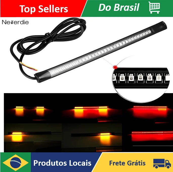 48 Led Motorcycle Custom - Neverdie Store Brake Flashlight and Flashes