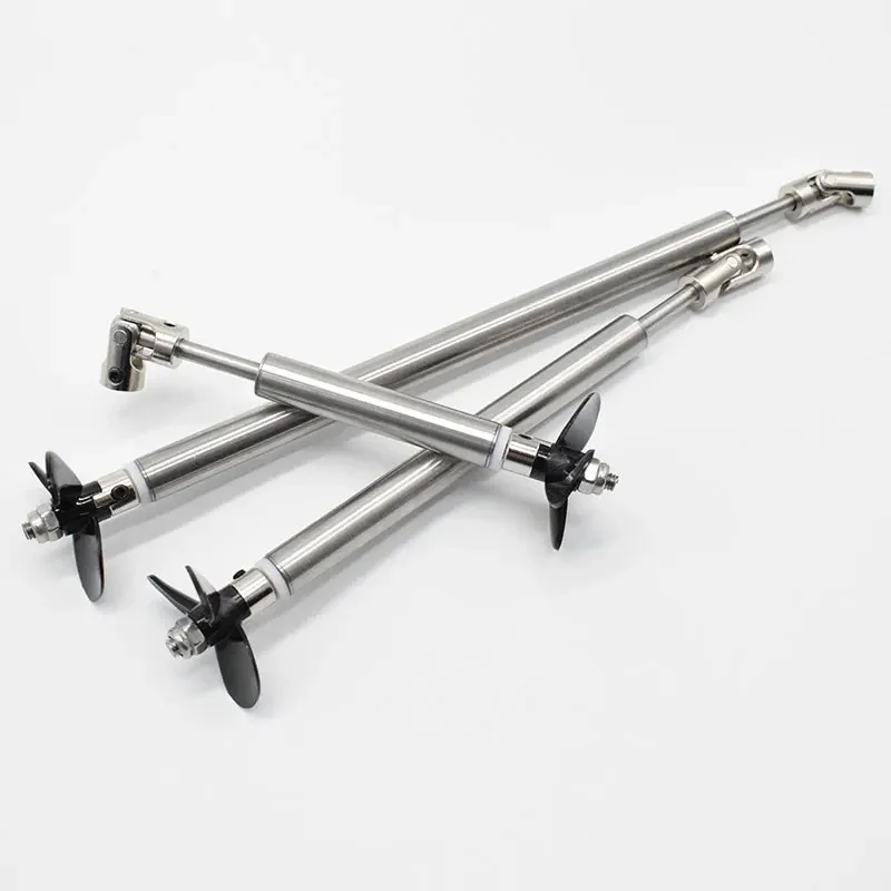 Kit d'arbre d'entraînement de bateau Rc, arbre de Transmission en acier inoxydable de 4mm + Joint universel + hélice adapté au modèle de bateau Rc DIY