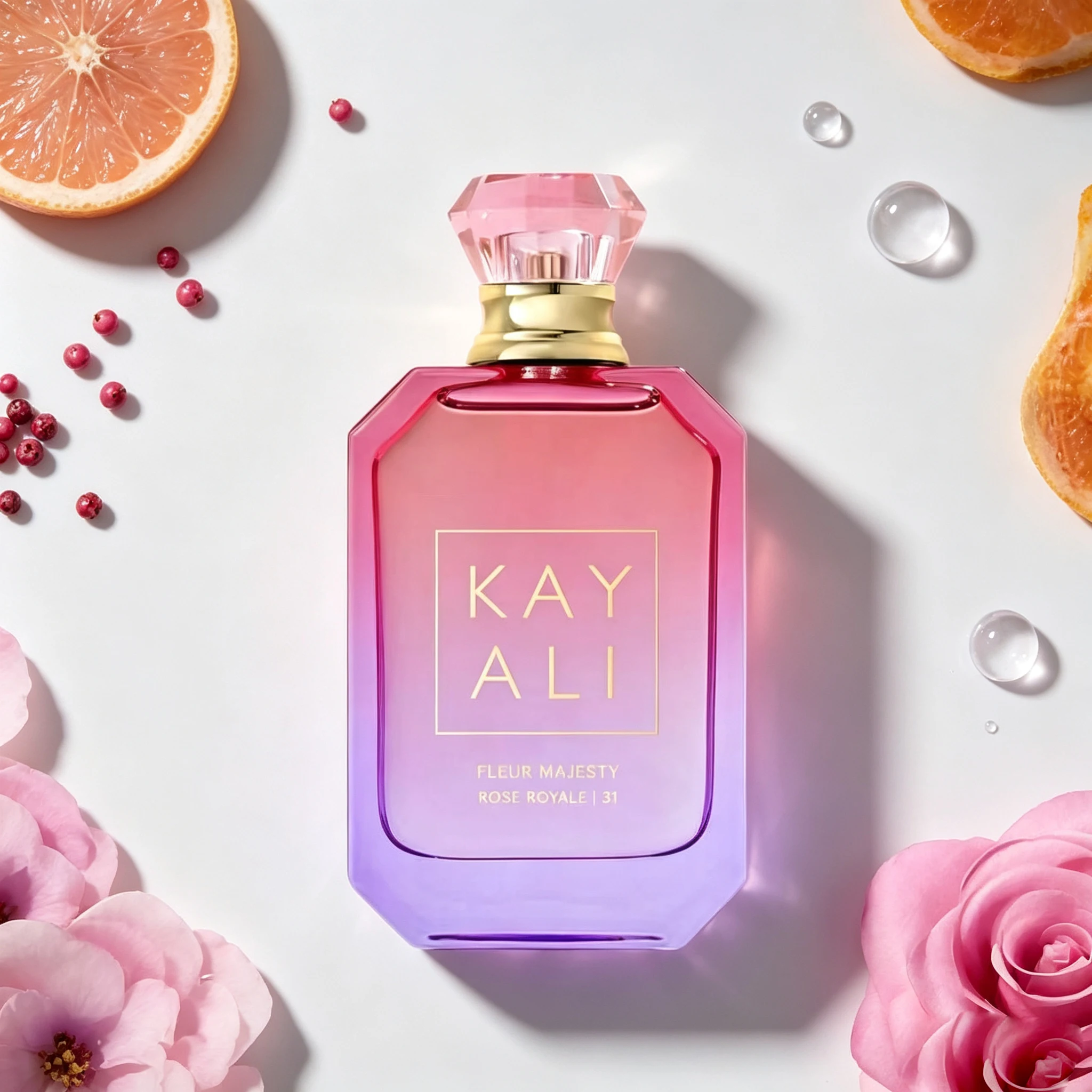 KyL No. 31 Royal Rose, with a collision of refreshing lime and rich roses, interweaves the fresh and gentle floral fragrance of rain and morning dew, blending a romantic and elegant oriental fragrance, long-lasting fragrance, and showcasing high-end textu