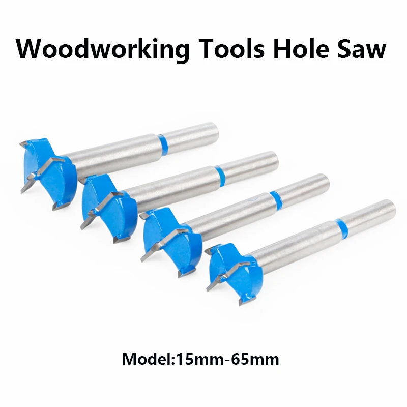 1Pcs Houtbewerking Gereedschap Hole Saw 15Mm-65Mm Gat Opener Carbide Boren Set Positionering Cutter Openr voor Soorten Hout Openingen