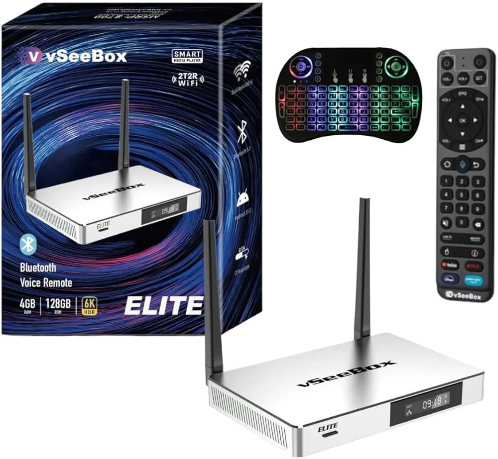 ORIGINAL SEALED vSeebox Elite Android 10 TV Box, 4GB RAM, 128GB