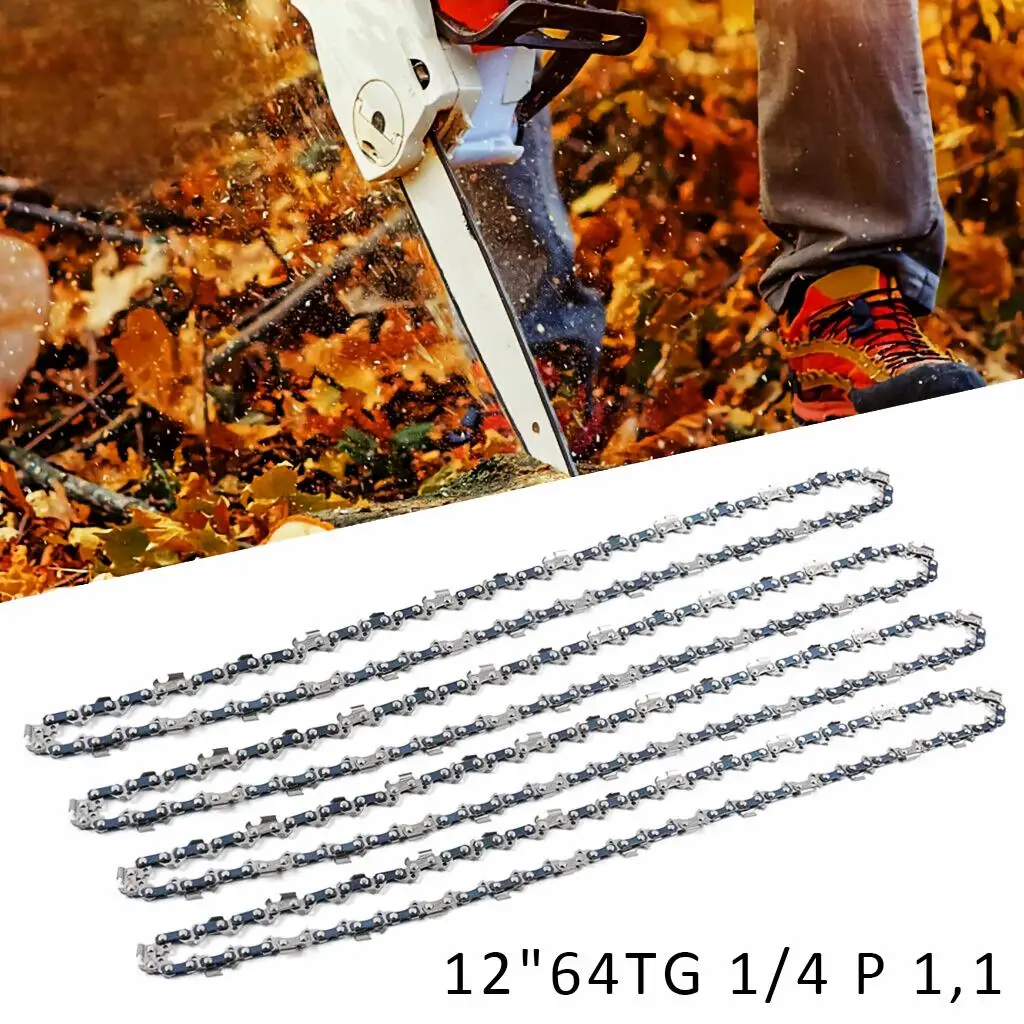 4 x Sägekette 1/4" 64 Antriebsglieder 1,1 mm, passend für Husqvar**, Stihl MSA 120, 140, 160, 193T