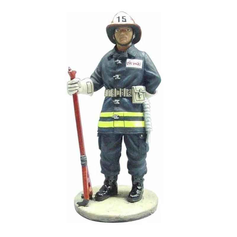 Del Prado, Thailand Firefighter 1975 BOM060, 1:32 Scale, Lead Figure, Firefighters of the World the Heroes of Fire, Original Blister Packaging, Model Identification on Base, Quality Hand Painted Finish