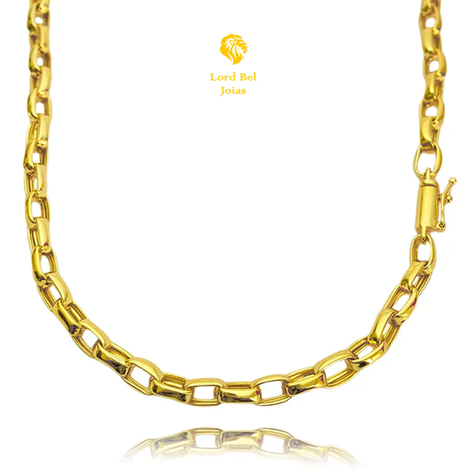 5mm Nordic Gold Eternal Shine Brick Chain 18K-Men's Chains | Lord Bel Ancient Coin Jewelry