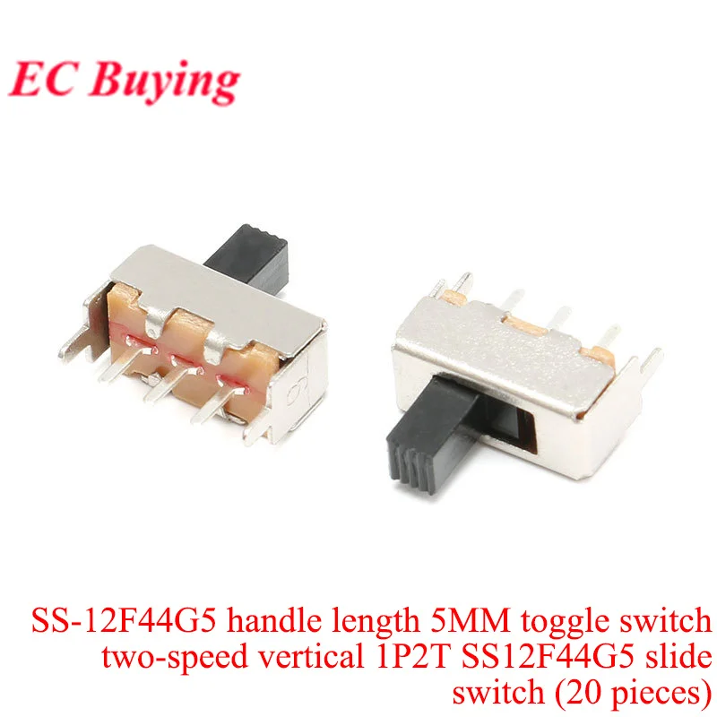 5–100 Stück Mikro-Power-Kippschalter, DIP-Ein/Aus, 1P2T, SPDT, SMD-Kippschiebeschalter, ein- und zweireihig, direkt eingesetzt, horizontal – Detail 16