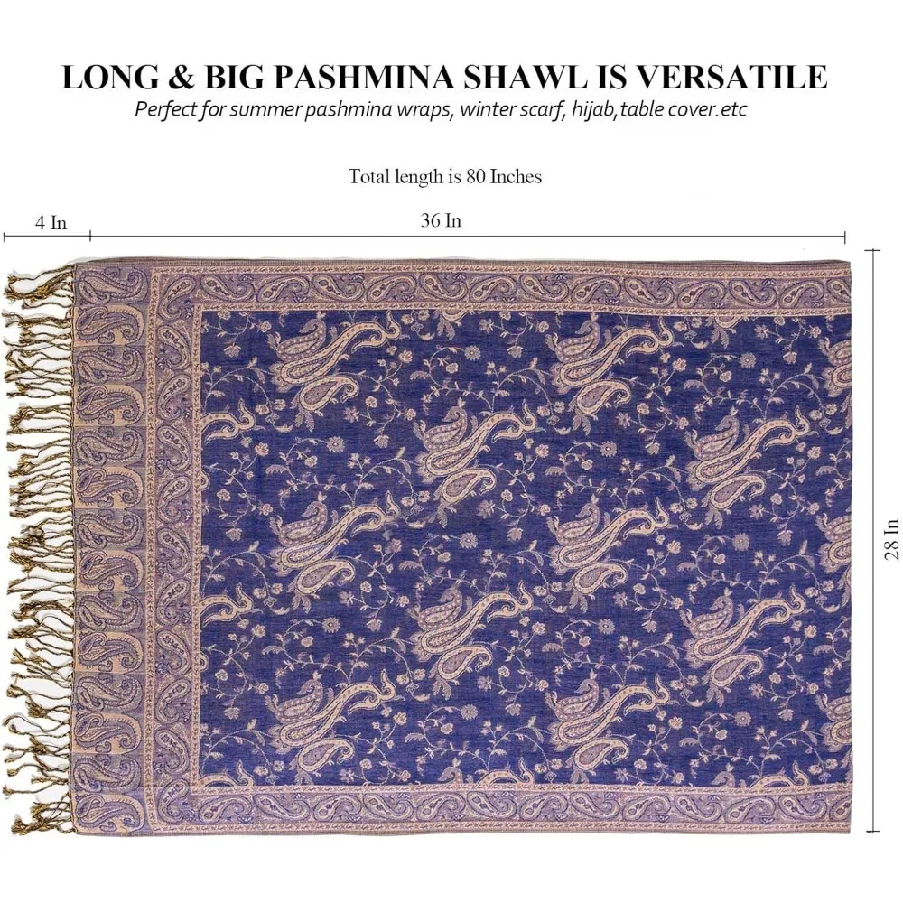 شالات الباشمينا الملمسية للنساء، وشاح الهذيان الناعم والحريري القابل للعكس للرجال #4