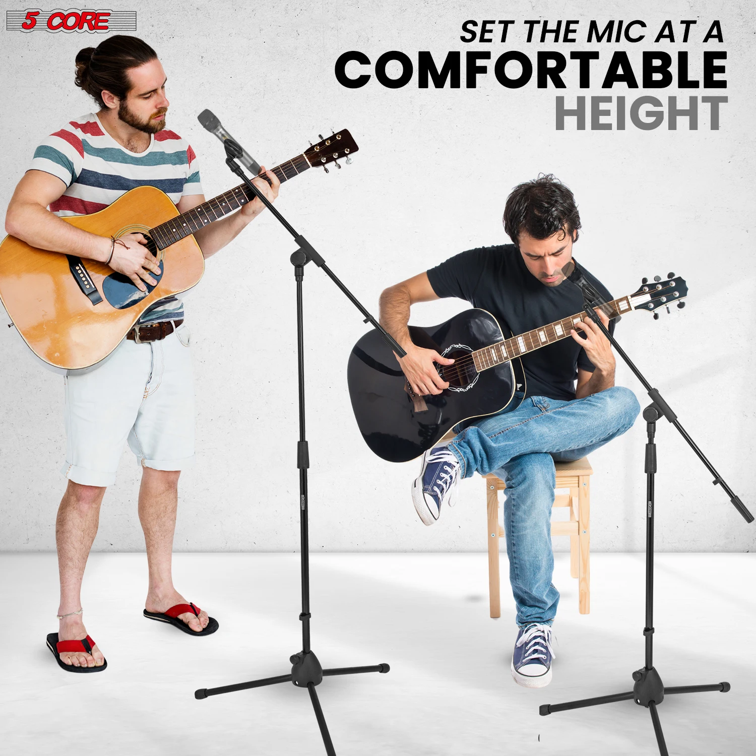5 Core Mic Stand Floor Pair Un - đánh giá và giá Microphone Stand Boom Arm Floor