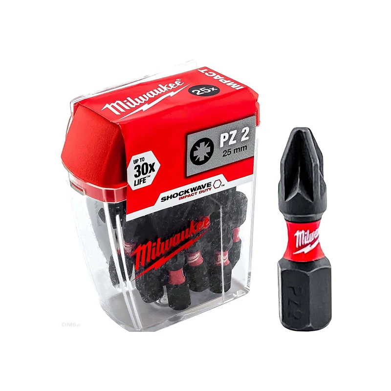 Milwaukee Pz2 25mm 25 Piece Screwdriver Bits Set Cordless Drill Equipment Magnetic Screw Bit Hand Tools