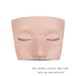 Lash Extension Silicone Lash Mannequin Head with 3 Layers Eyelash Makeup Practice Training Mannequin Doll Face Head for Lash