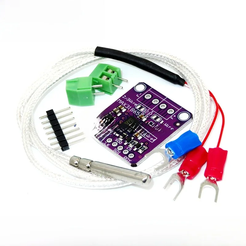 MAX31865 moduł czujnika temperatury GY-MAX31865 RTD moduł konwersji cyfrowej elektroniczna płytka DIY PT100-PT1000 dla Arduino — 2