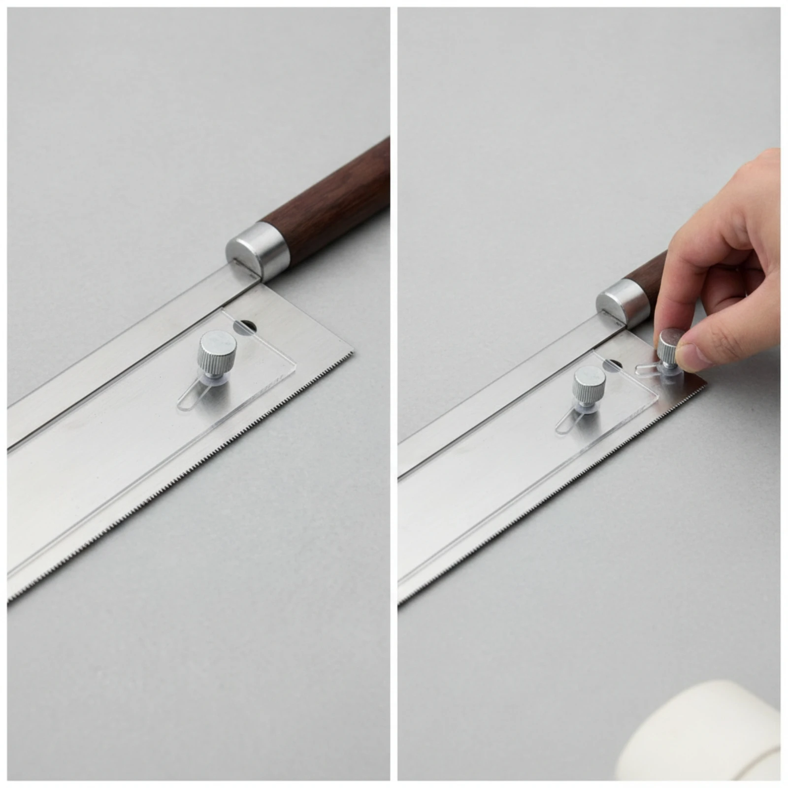 Guitar Fret Saw with Adjustable Guide Fine-Tooth Fret Slotting Saw Wooden-Handle Handsaw for Luthiers, Instrument Building, Work image 4