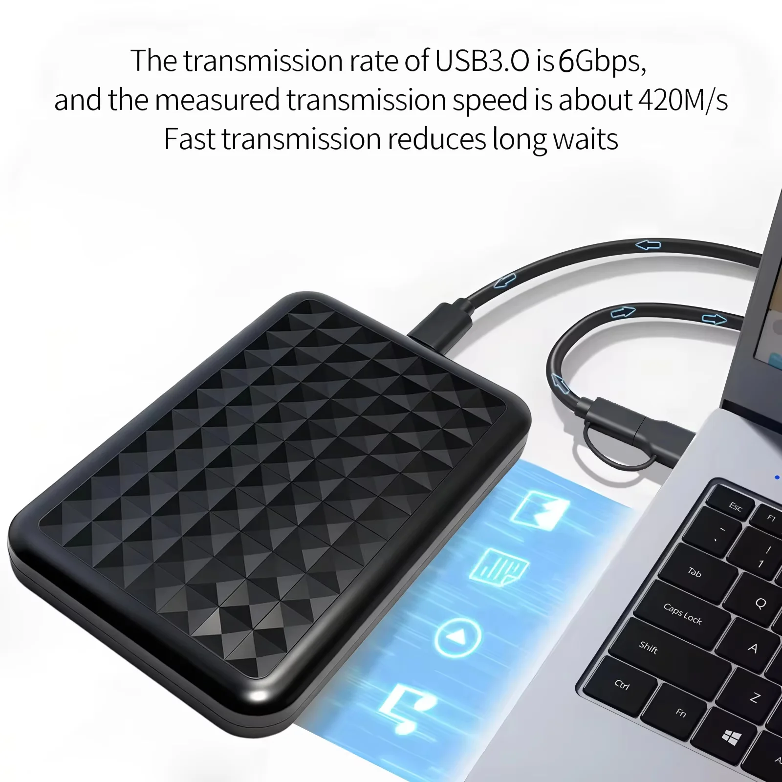 LJIAL HDD 2.5Inch Portable External Hard Drive 250GB 320GB 500GB 1TB USB3.0 Type-C Storage Compatible for PC Laptops TV PS4 Xbox