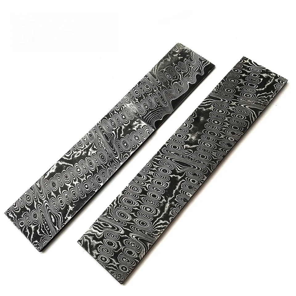 Prawdziwe wykroje ze stali damasceńskiej HRC61 Stal noża DIY Półfabrykaty Materiał do produkcji noży Stal nierdzewna — zdjęcie 2
