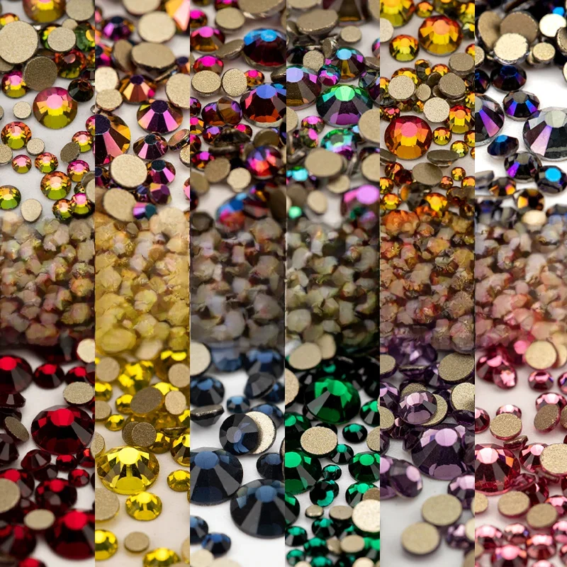 VDD SS4-SS20 Mix Grootte Helder Kristal Niet-Hotfix Gouden Plaksteen Decoraties DIY Glitter Stenen 3D Nail Art Accessoires - afbeelding 2