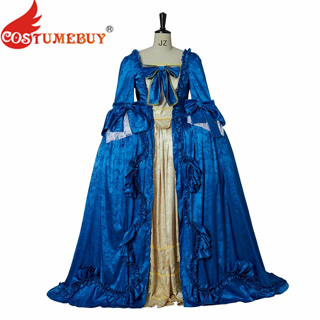 

CostumeBuy Women Victorian Rococo Baroque Marie Antoinette Ball Dress 18th Century Renaissance Blue Dress Ball Gown Custom Made