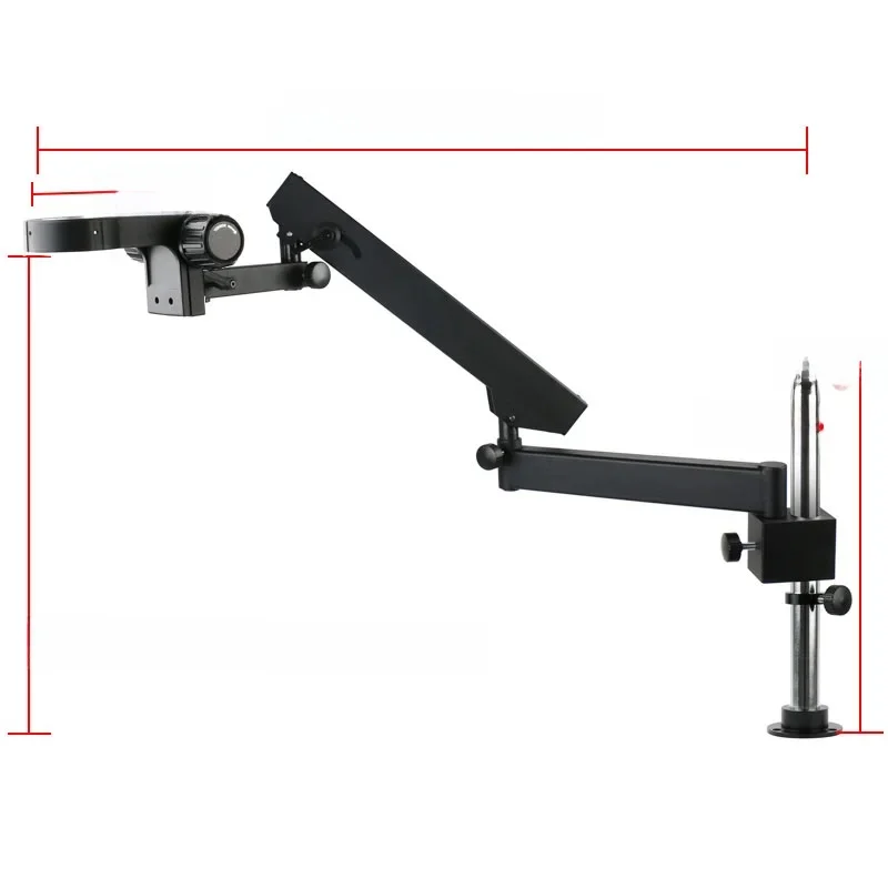 Support de trépied articulé réglable 76mm/50mm pour microscope, zoom trinoculaire/binoculaire, microscopio stéréo