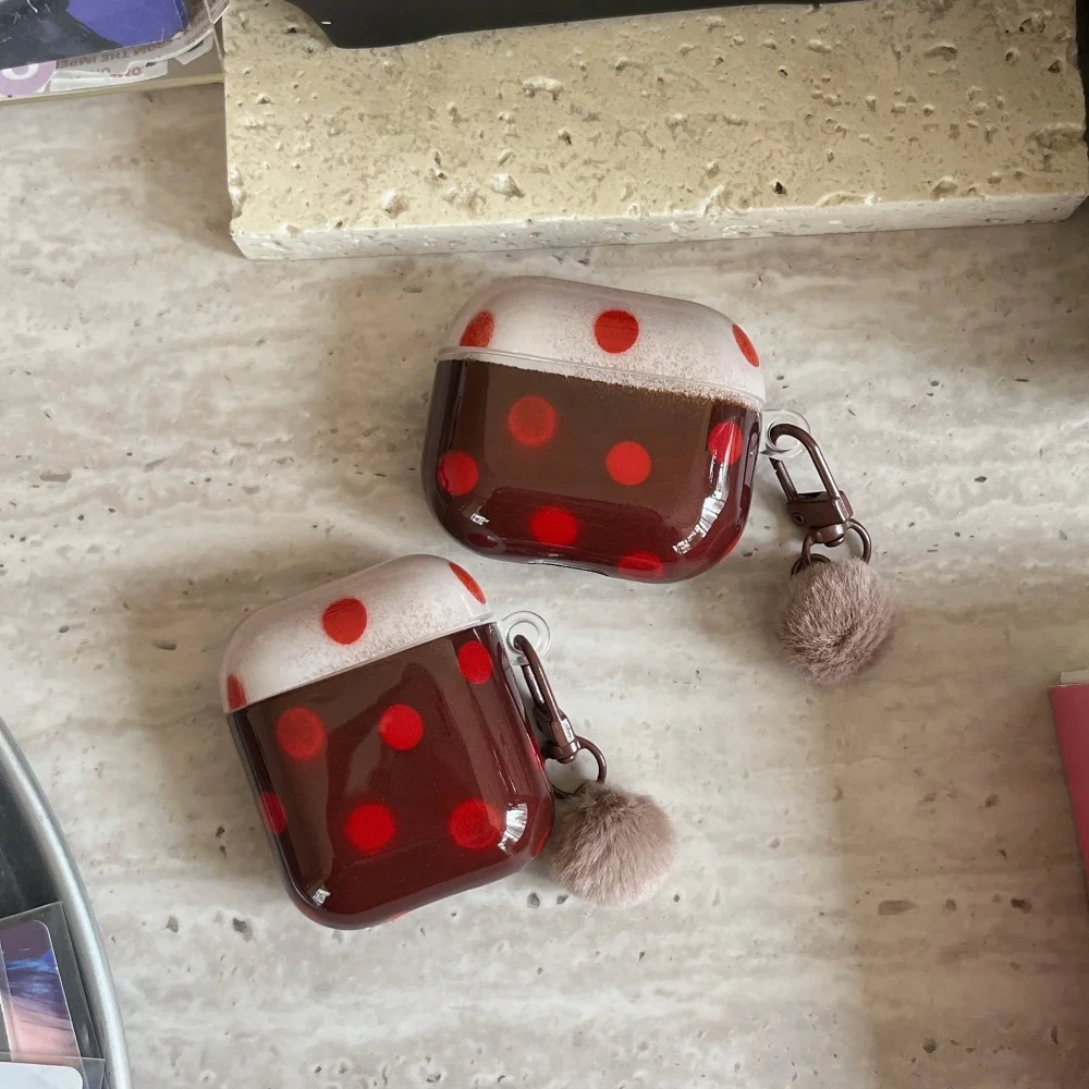 

Fashionable polka dot headphone protective case,suitable for AirPods 4/3/2Pro/2/3, fashionable shockproof protective case