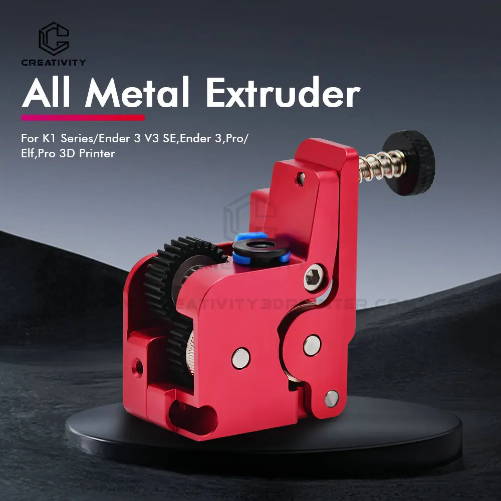 

New 2.0 All Metal EXtruder Fit K1C K1 K1 MAX Not Motor Extrusion Machine Kit Dual Gears Drive fit k1c k1 max 3d Printer Upgrades