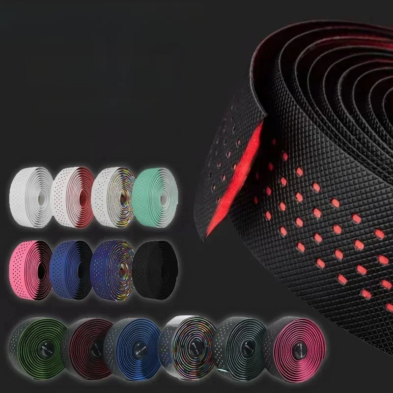 AliExpress BUCKLOS Road Bike Handlebar Tape Bicycle Silica Gel EVA Perforated Bar Wrap Belt Breathable Soft Gravel Handlebar Accessories