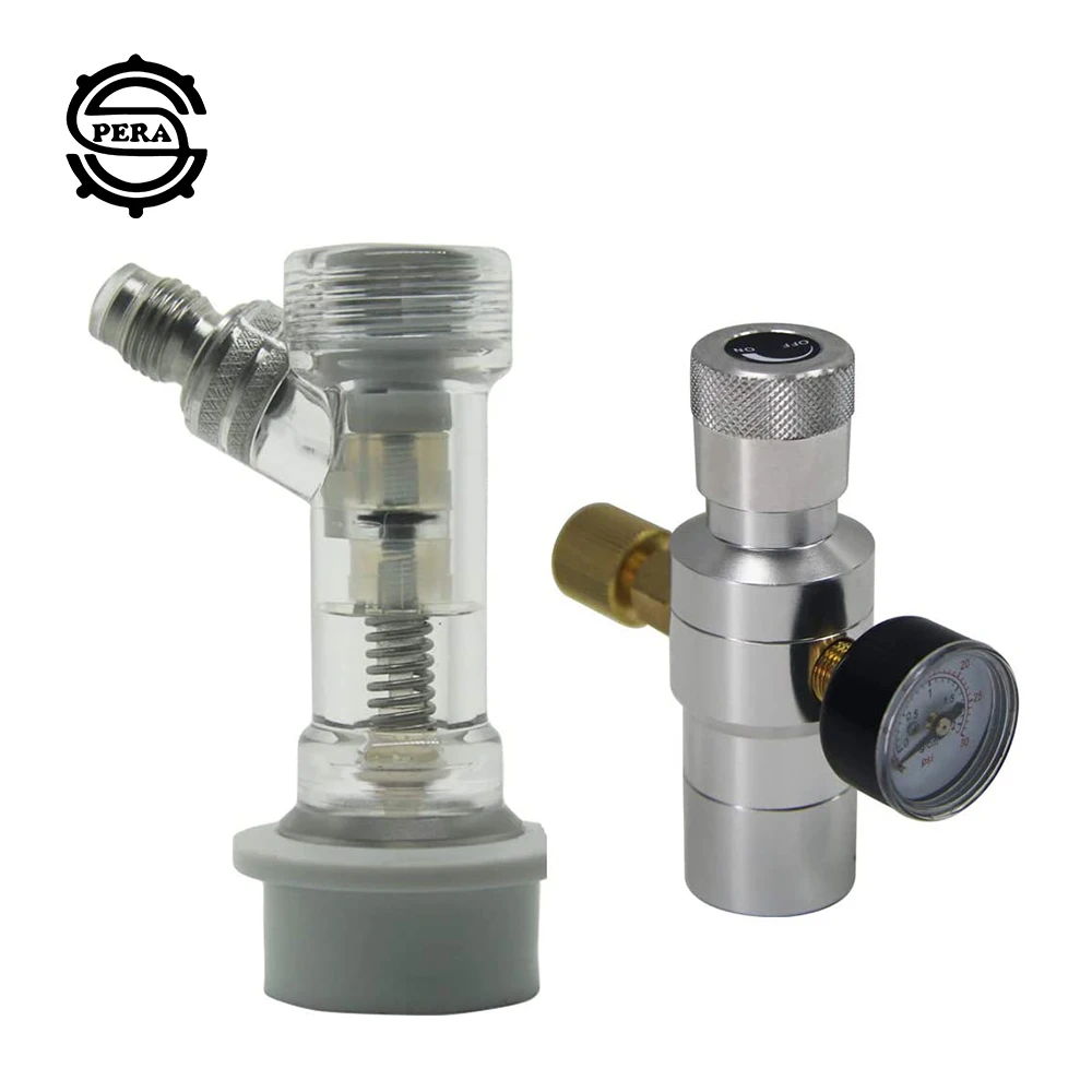 

Beer Keg Charger, CO2 Dispenser, Includes Keg Regulator, Thread Adapter, Gas Ball Lock, Quick Disconnect, 0-30 PSI, 3/8"