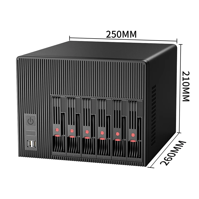 IKuaiOS 6-Bay NAS LGA1700 CPU 4LAN 2.5G obsługuje dysk twardy FreeNAS TrueNAS Proxmox SATA SSD dla mini serwera biznesowego w domu