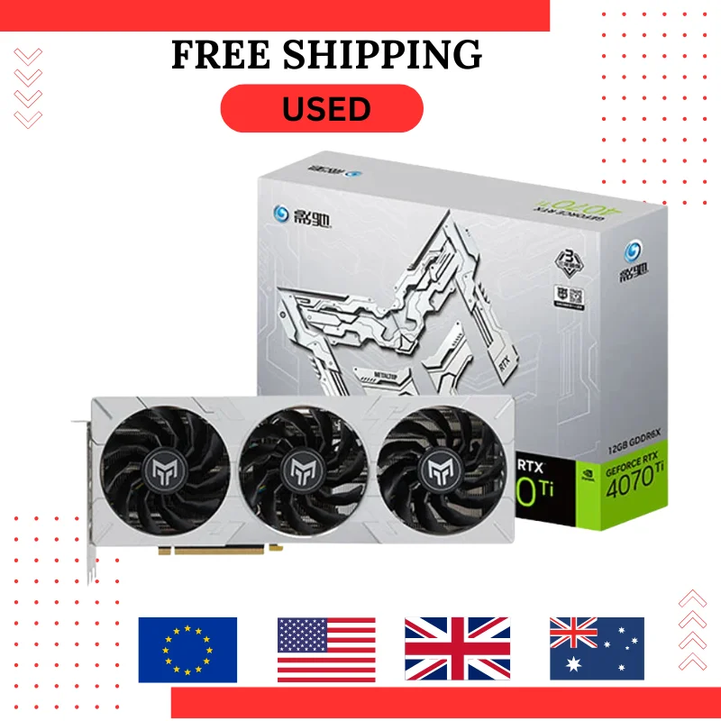 Placa gráfica usada rtx 4070ti metal master oc 12gb gddr6x 192bit rtx 4070ti 12vhpwr jogos gpu placas de vídeo placa de vídeo