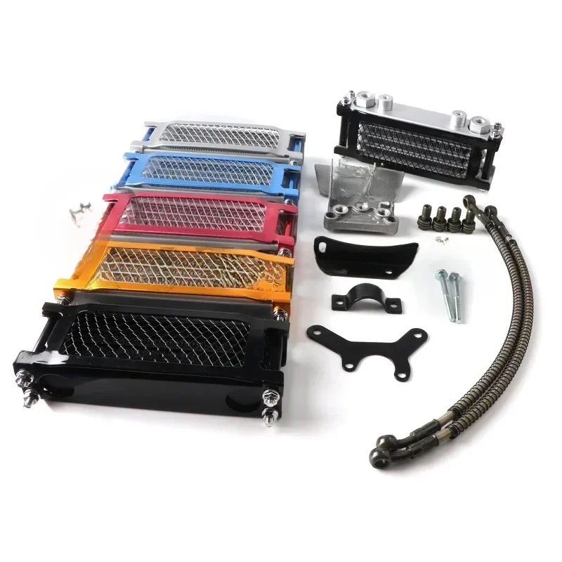 AliExpress NONE Motocross Universal 50cc-140cc Modified Oil Cooler Oil Radiator Kit for Honda Yamaha Kawasaki Dirt Bike Mopeds Enduro Motocross