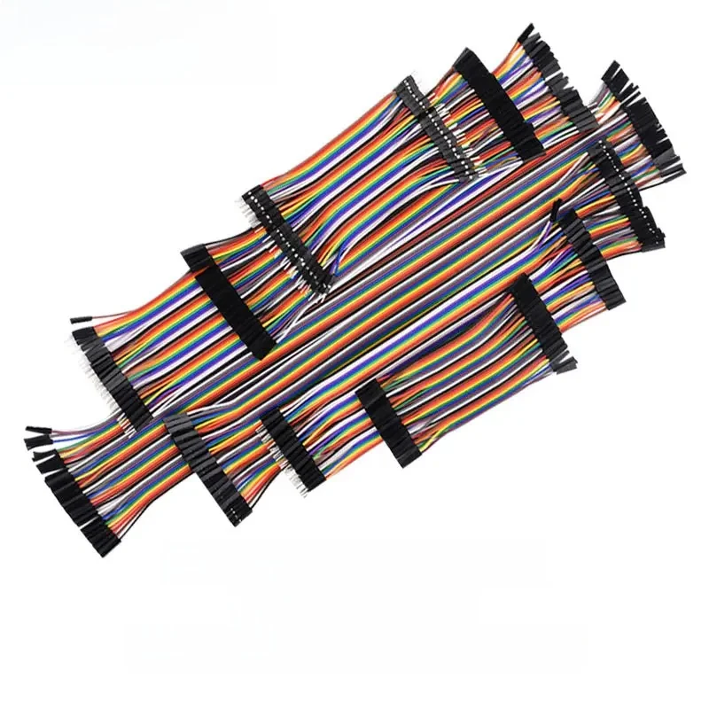 10-40cm 10-40Pin Deska do krojenia chleba Długość przewodu połączeniowego Opcjonalny zestaw Dupont Różne zestawy żeńsko-męskie Wielokolorowe kable taśmowe — zdjęcie 2