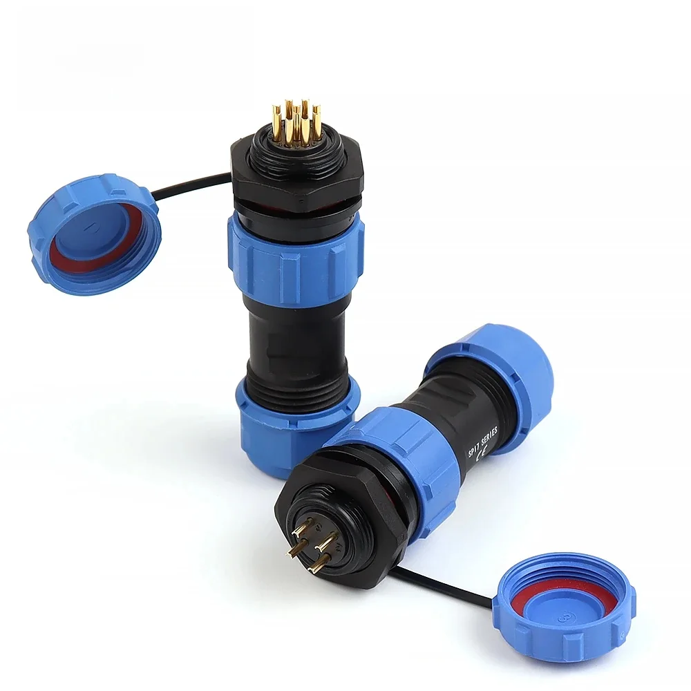 SP17 Rückmutter Luftfahrtstecker Stecker-Buchse Kabelstecker IP68 Wasserdicht 2/3/4/5/7/9/10-polig Steckdose Löttyp
