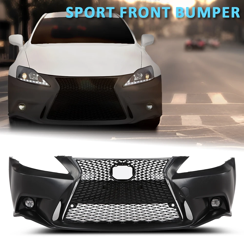 

Передний бампер 2Is to 3Is 14+ F-Sport подходит для Lexus Is250 Is350 2006-2013 Pp пластик черный прочный прочный экстерьер автомобиля
