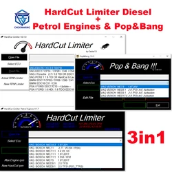 3 w 1 HardCut ogranicznik Diesel + silniki benzynowe + oprogramowanie Pop & Bang ECU narzędzia diagnostyczne dla VAG dla BMW dla PSA dla KIA dla Opel