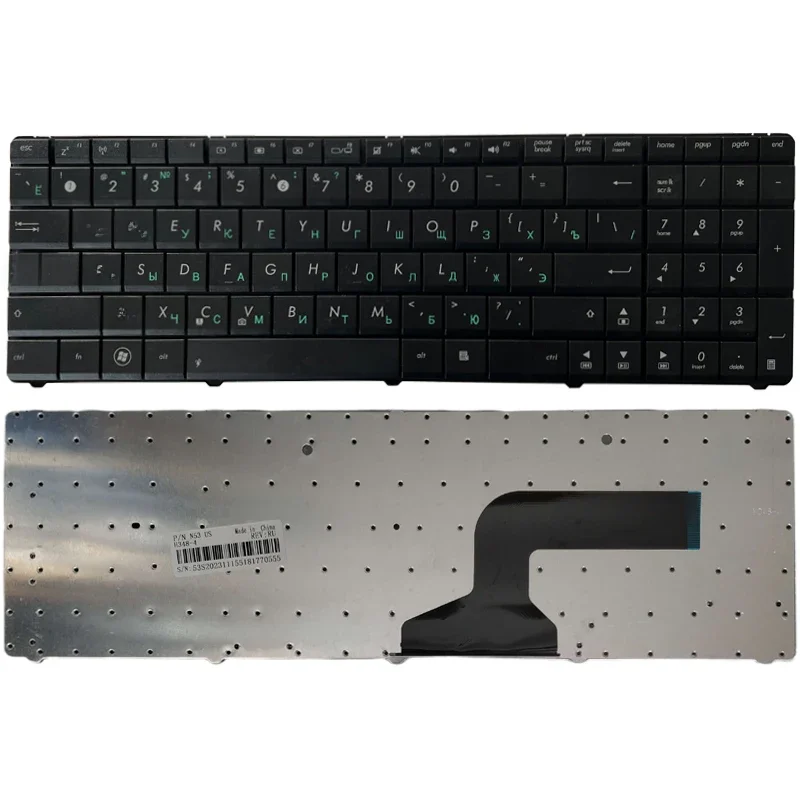 Rosyjska klawiatura dla Asus N53 X53 X54H k53 A53 N60 N61 N71 N73S N73J P52 P52F P53S X53S A52J X55V X54HR X54HY N53T RU klawiaturze laptopa — zdjęcie 2