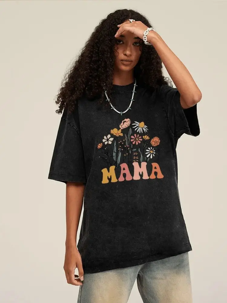 

Men's Women's Short Sleeve T-Shirt Summer ClothingVintage Y2k Vibes Washed Distressed Printed Pure Cotton Short Sleeve Breath