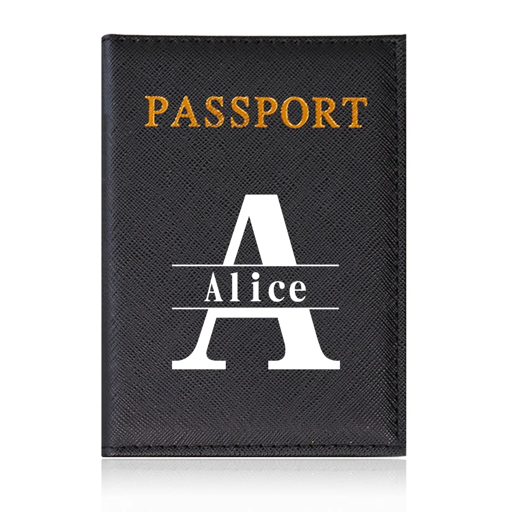 

Custom Name Premium Leather Passport Wallet, Slim Multi-card Slot Lightweight Open Design Unisex Travel Accessory