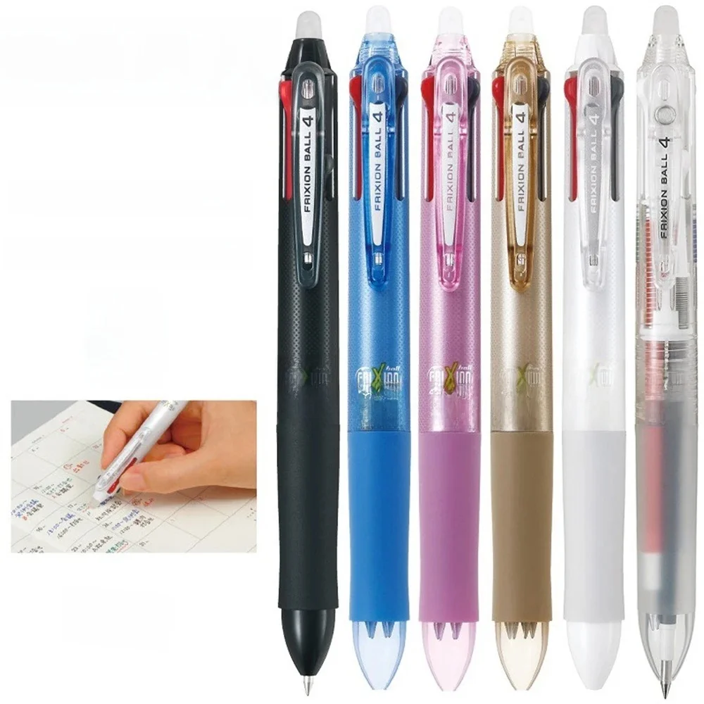 Japan Pilot Frixion Pen 4 w 1 zmazywalny długopis żelowy 4 kolory 0,5 mm/0,38 mm LKFB-80EF/LFBTRF-30UF/EFR-6 akcesoria szkolne szkoła — zdjęcie produktu 7