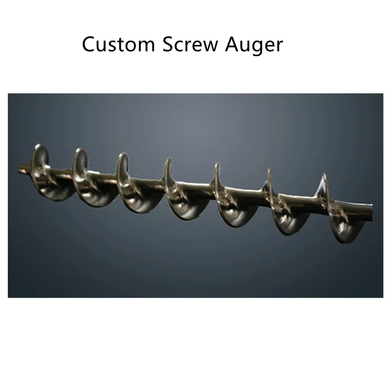 Custom Auger Screw Shaft Helicoid Cold Rolled Continuous 316 304 Stainless Steel Small Flexible Screw Auger for Grain Conveyor