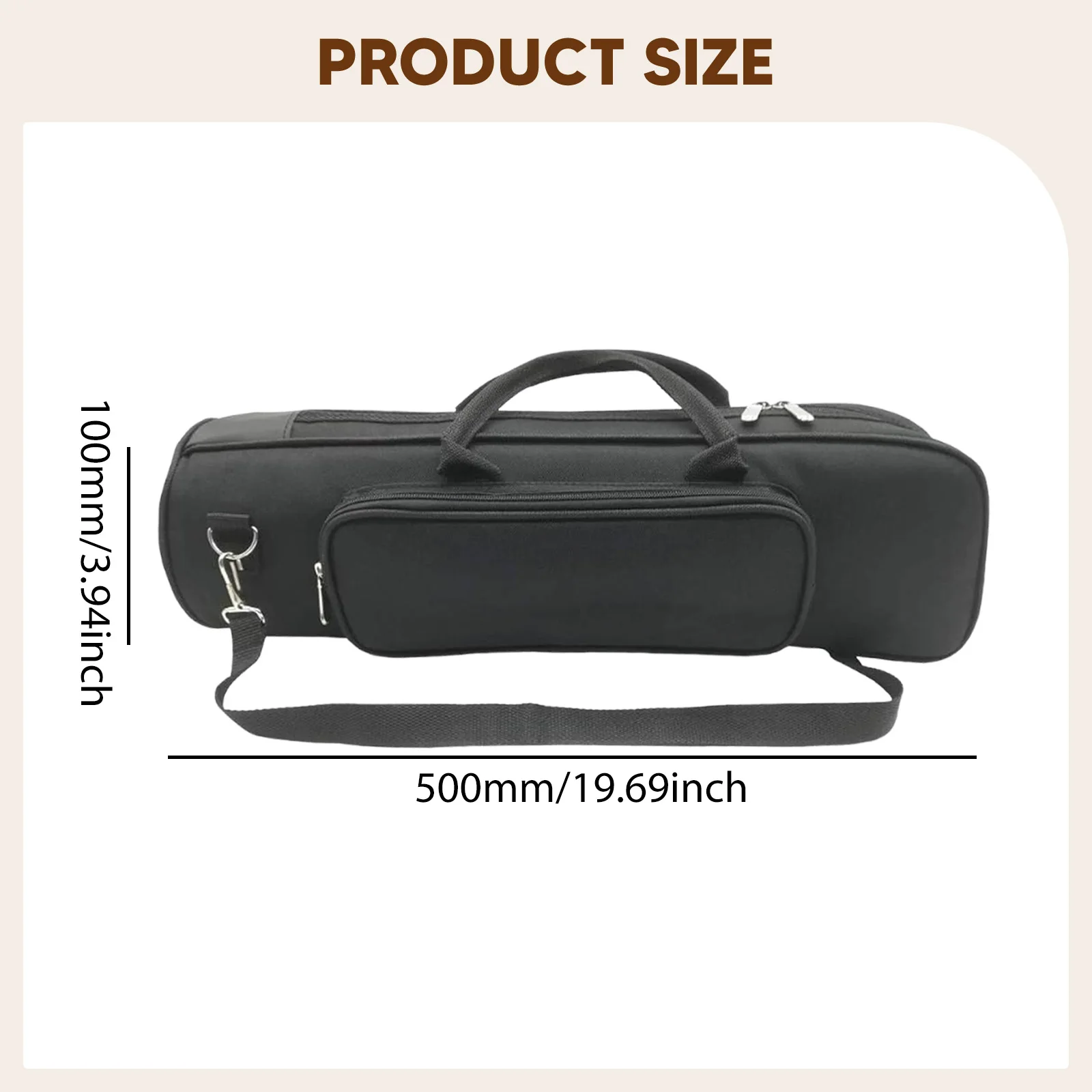 حقيبة بوق احترافية خفيفة الوزن ومبطنة مع مقصورات مخصصة سهلة الحمل وحماية كاملة للموسيقيين