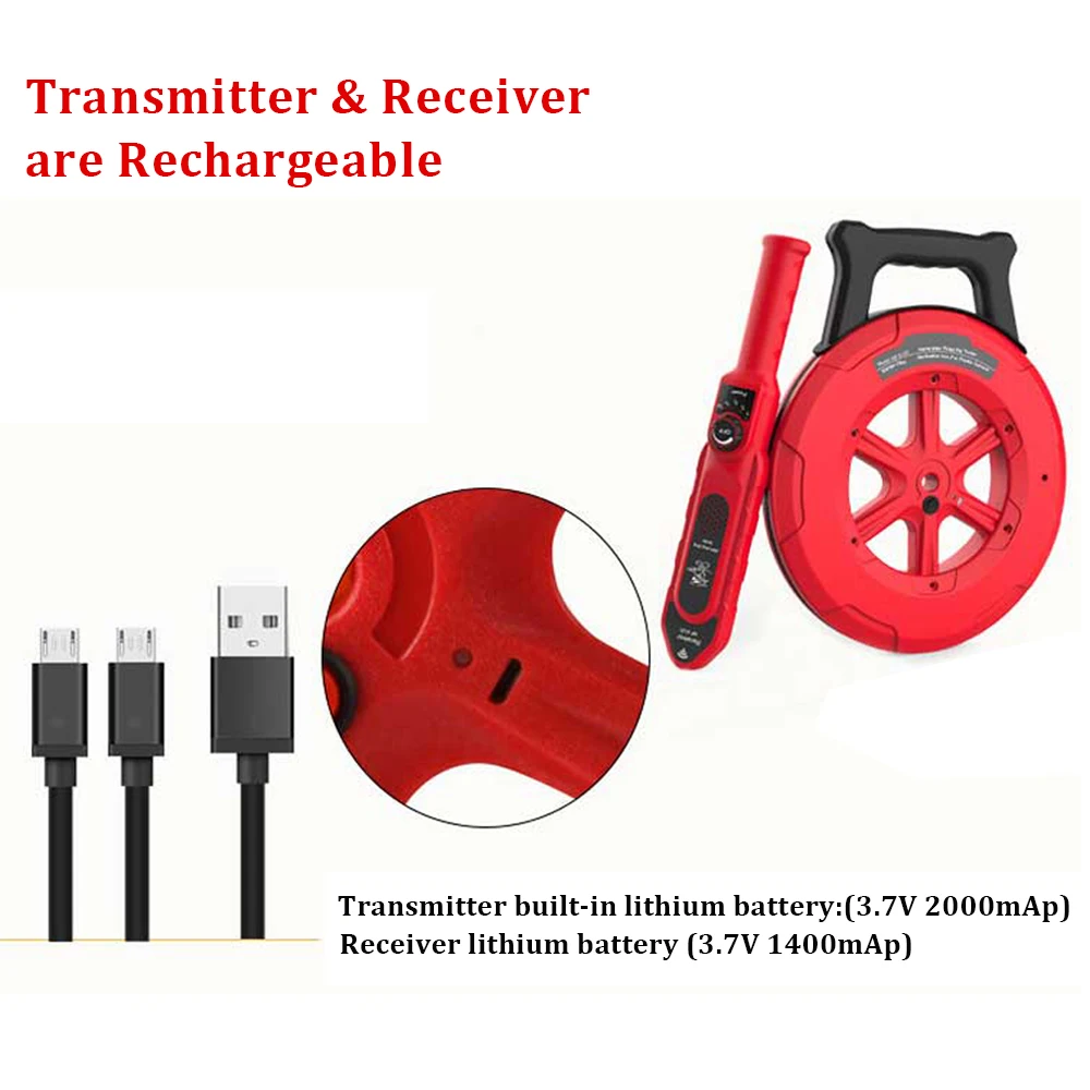 Imagem -03 - Noyafa Nf5120 Detector de Bloqueio de Tubulação para Ferro Pvc Cimento Tubos de Aço Diagnóstico-ferramenta Scanner Entupimento Encanadores Instrumento