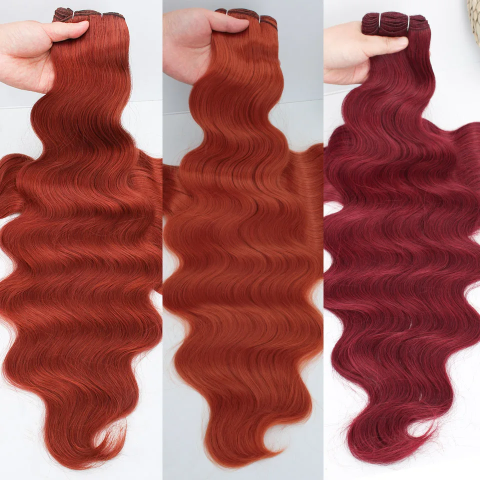 

Оранжевые синтетические волосы для наращивания Body Wave, термостойкие, из био-синтетического волокна, для женщин, 30 дюймов, 200 г, для косплея и хвоста-шиньона