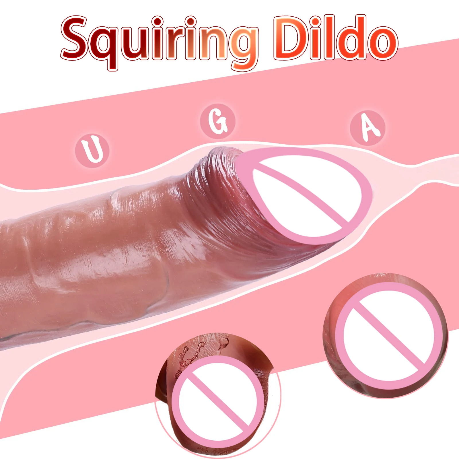 Soft Sliding Penis Squirting dildo skin dildo strong suction cup Anal Female Stimulator for Women Sex Toys