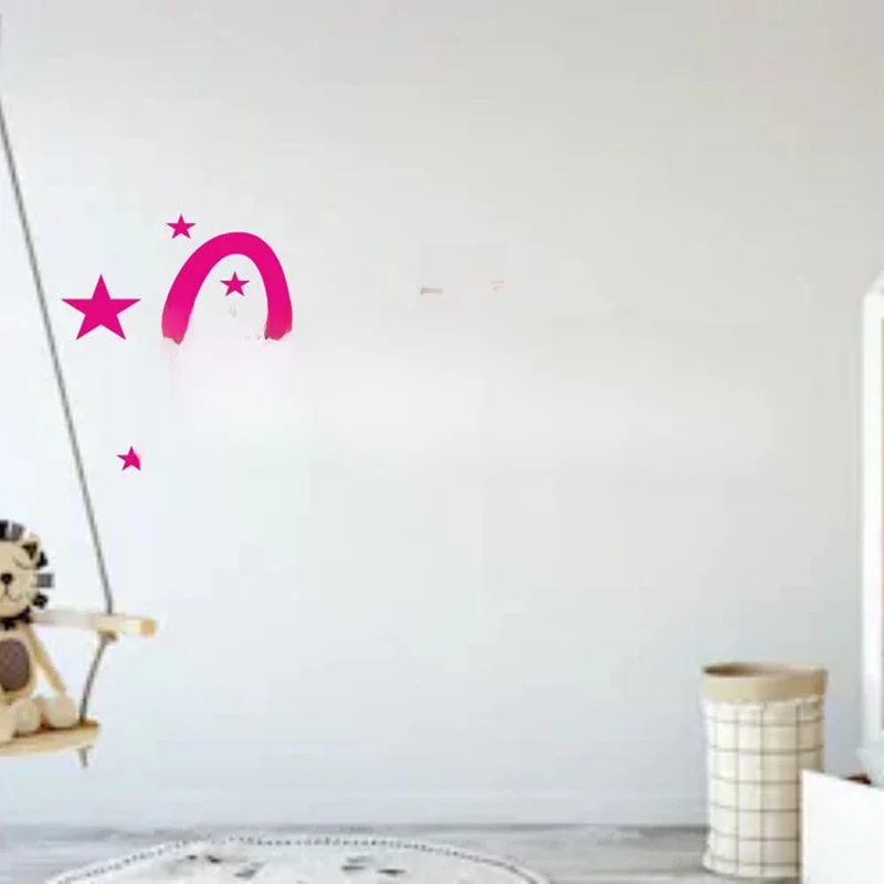 Autocollant mural nom personnalisé étoiles décalcomanie porte garçons filles nom pour enfants stickers muraux personnalisés pour pépinière chambres d'enfants décor C923