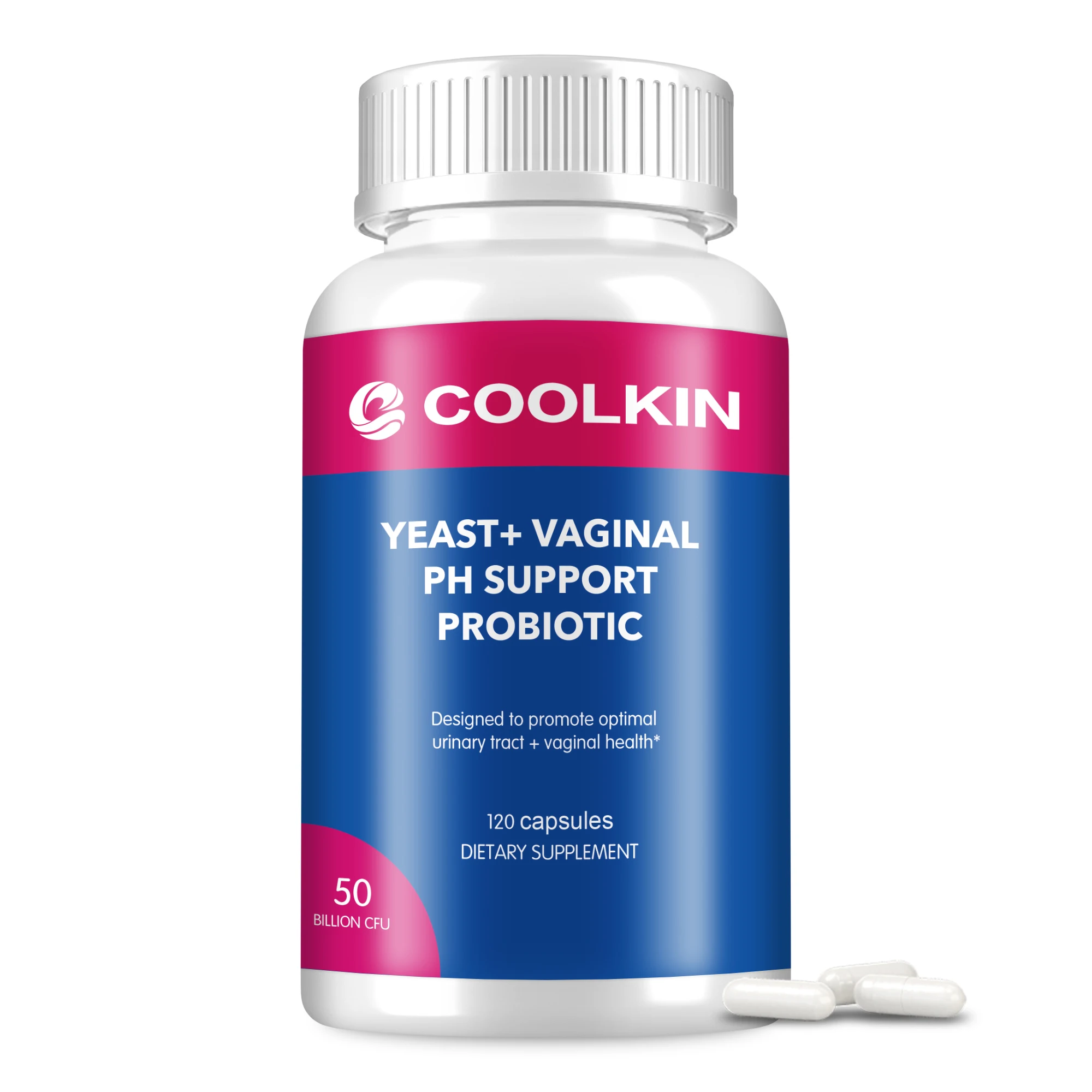 

Yeast + Vaginal PH Support Probiotics - Promotes Urinary Tract Health, Digestion and Immune Support - 120 Capsules