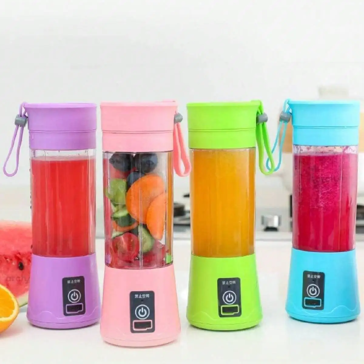 Portable smoothie blender, rechargeable and easy to use, personal blender, six-blade, mini USB for home