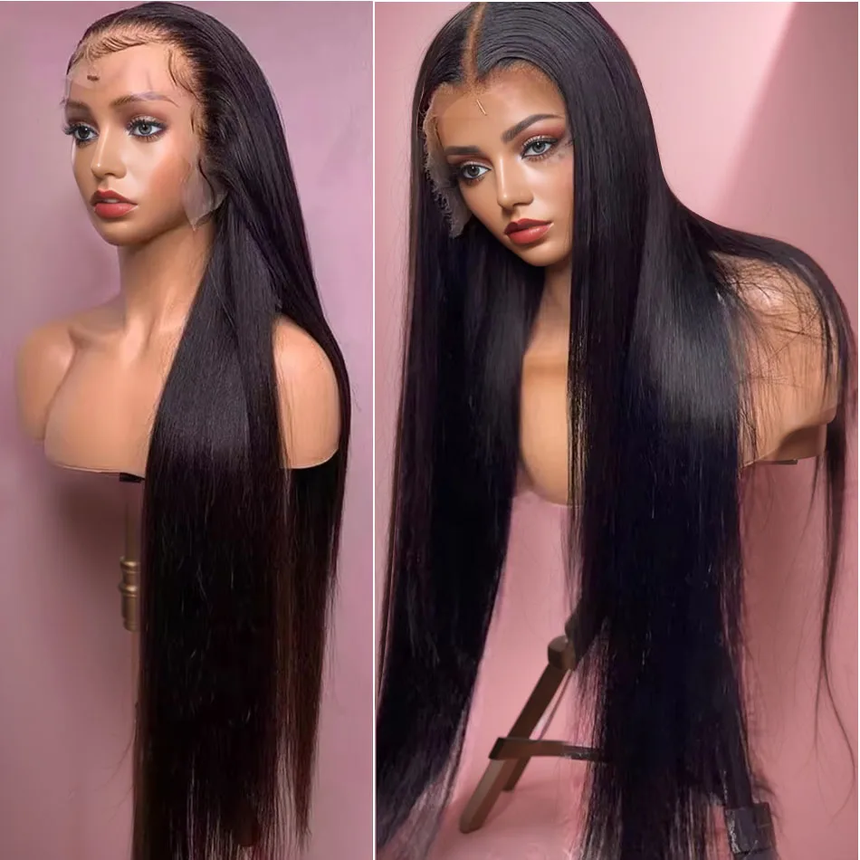 

30 40 Inch HD 13x6 Straight Lace Frontal Wigs Human Hair 6x6 Closure Glueless Wig Ready To Wear Preplucked 180% For Black Women