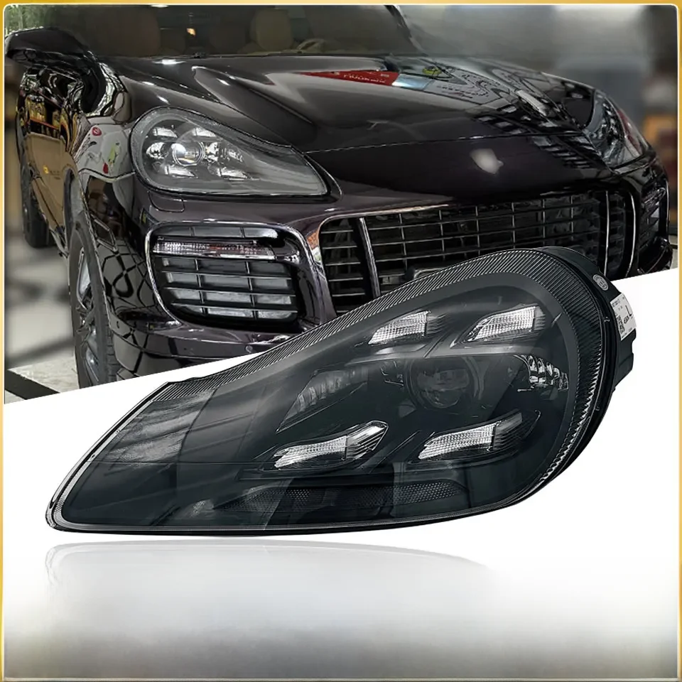 957 Reflektory do Porsche Cayenne 2008-2010 Ulepszone 2021 Matrix Style Przednie reflektory LED Wysokiej jakości akcesorium do lamp samochodowych — zdjęcie 2